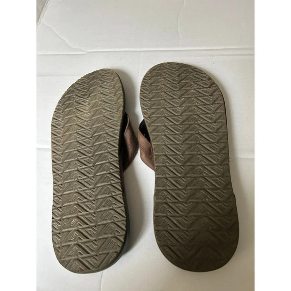 Reef Men's Cushion Phantom Thong Flip Flops Leather Sandals - Picture 6 of 9